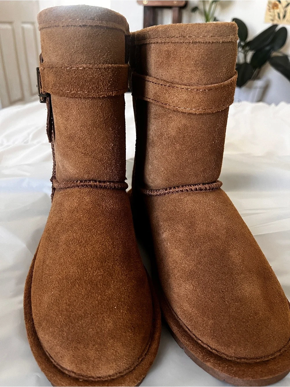 BearPaw Kids Brown Suede Winter Boots